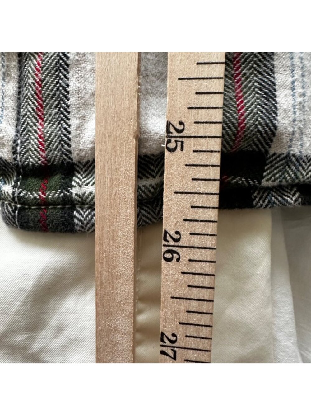 Arizona Plaid Flannel Shacket w/Corduroy Collar Zip Front White/Green/Red/Black - Picture 9 of 11